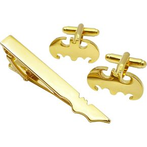 Super Hero Collection Bat Men Men's Classic Sciplinks و Tie Clip Bar Linment