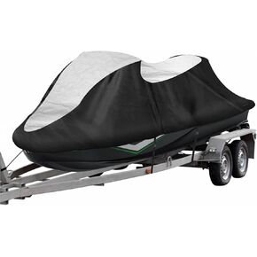 Jet Ski Cover 3 Seater Heavy Duty Waterproof 210D Trailerable PWC Jetski Cover for Sea-Doo Yamaha Wave Runner 136"-158"