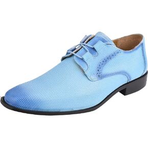 Libertyzeno Mens Plain & Animal Print Blue Leature Leather Comeens Lace Up Oxford Dress Thaust for Prom Prom Prom