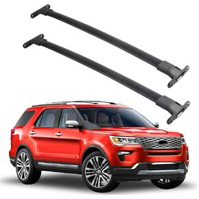 150 Lbs Roof Rack Cross Bars Compatible with Ford 2016 2017 2018 2019 Explorer Side Rail, Roof Racks CrossBars Rooftop Luggage Cargo Carrier