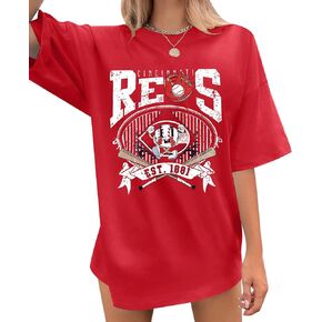 Baseball Shirt Women Game Day: Oversized Baseball Mom T-Shirt Baseball Season Short Sleeve Tops