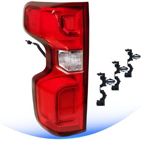 LED LED Tail Lights متوافقة مع 2019 2020 2021 2022 2023 Chevy Silverado 1500 خلفية مصباح خلفي LED LED LED LEFT BRAKE LAMP مع لمبة وتسخير فقط (طراز LED المصنع فقط)