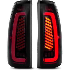 Boxlight LED Tail Lights Compatible with 1988-1998 Silverado 1500 2500 3500 & GMC Sierra, Blazer Suburban Yukon Tahoe Rear Tail Light Assembly Smoked Tail Lights Cover