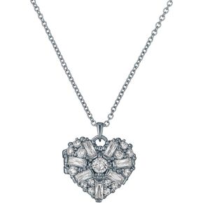 Ted Baker London Cherish Crystal Cluster Heart Locket Pendant Necklace for Women