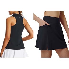 القمصان الجولف للسيدات و Skorts سوداء XS