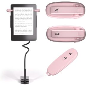 [مشبكين] جهاز التحكم عن بعد لجهاز Kindle Paperwhite ملحقات جهاز التحكم عن بعد لجهاز Kindle Clip Clicker القابلة لإعادة الشحن لجهاز Ipad Android اللوحي ومشغلات كاميرا الهاتف - اللون الوردي in Kuwait