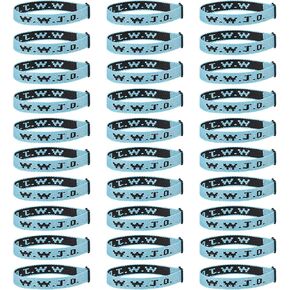 30PCS WWJD Bracelet Pack for Women Men, Christian Jesus Wristbands Gifts, W.W.J.D Adjustable Bracelets What Would Jesus Do Bracelet