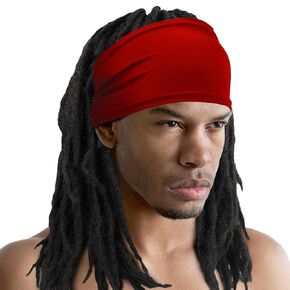 Titan Spandex Dreadlock Braids Band, Headband for Men 1pc RED COLOR