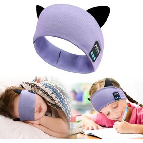 Joythink Kids Bluetooth Headband Headphones Sleep Mask Wireless Earphones Built in Thin Speaker Adjustable Sports Headset Sleep Headband for Girls Boys Toddler Children Baby Travel Study Pink