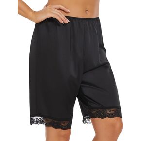 Subuteay Womens Pettipants Under Dress Culotte Slips Under Skirts Lace Trim Half Slip Shorts