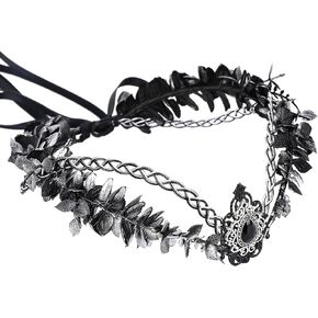 MOSTORY Celtic Flower Crown Headband - Floral Elf Circlet Viking Tiara Woodland Headpiece for Renaissance Cosplay Halloween