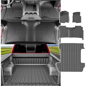 5.82 قدم حصيرة حصيرة السرير متوافق مع 2019-2025 Chevy Silverado GMC Sierra 1500 Crew Cab Truck Bed Planer Placing for 2019-2025 Chevy Silverado Association