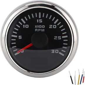 مقياس سرعة الدوران RPM ، مقياس سرعة الدوران 3000 دورة في الدقيقة 52 مم للسيارة ، دراجة نارية ، محرك خارجي ، شاشة الإضاءة الخلفية LCD ، IP67