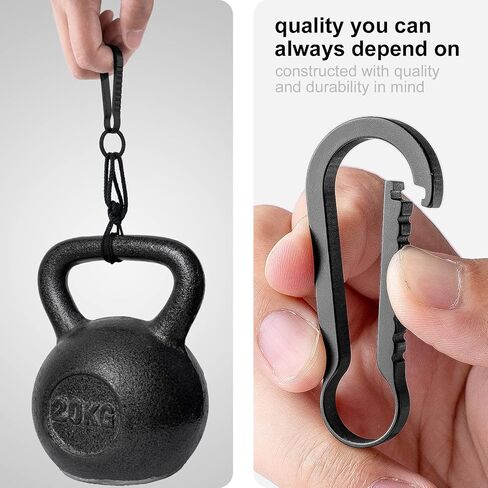 FEGVE Titanium Quick Release Key Chain Clip with 4 Key Ring, Heavy Duty Small Carabiner Keychain Clip for Men and Women in Kuwait