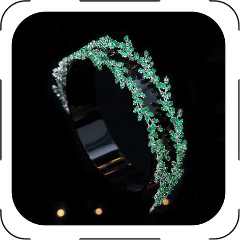 Jorsnovs Wedding Headpieces for Bride Handmade Bridal Headband with Clear Cubic Zirconia Hair Accessories for Women in Kuwait