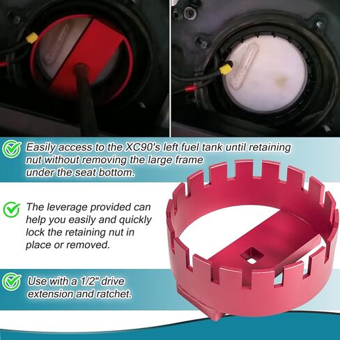 69800 وقفل مضخة الوقود أدوات قفل قفل أدوات القفل لفولفو S60 2001-2009 ، S80 1999-2006 ، V70 2001-2007 ، XC70 2003-2007 و XC90 2003-2014 in Kuwait