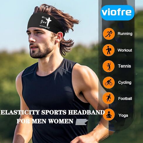 Sports Headbands for Men weat Bands Headbands Mens Head Bands for Women Workout Sweatbands in Kuwait
