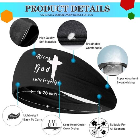 Sports Headbands for Men weat Bands Headbands Mens Head Bands for Women Workout Sweatbands in Kuwait