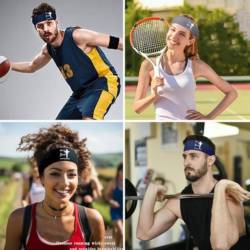 Sports Headbands for Men weat Bands Headbands Mens Head Bands for Women Workout Sweatbands in Kuwait