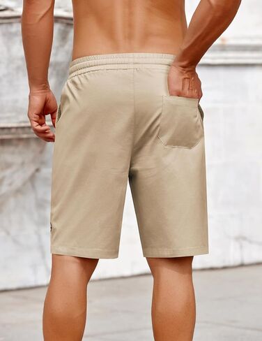 COOFANDY Mens Casual Shorts Cotton Elastic Drawstring Shorts Summer Beach Chino Shorts in Saudi Arabia