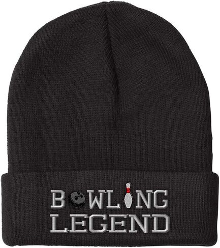 Pros Pros Provies للرجال Legend Legend التطريز Bowling Tenpins القبعات الشتوية للنساء كاب جمجمة الأكريليك 1 الحجم in Kuwait