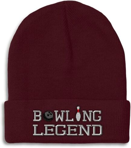 Pros Pros Provies للرجال Legend Legend التطريز Bowling Tenpins القبعات الشتوية للنساء كاب جمجمة الأكريليك 1 الحجم in Kuwait