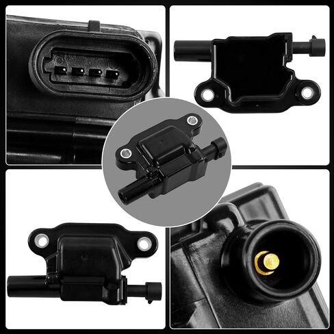 HQPASFY Ignition Coil UF413 & Iridium Spark Plug & Wires Set of 8 Compatible With Cadillac Escalade Chevrolet Silverado Express 1500 2500 3500 GMC Sierra Yukon 4.8L 5.3L 6.0L Rapalce# GN10165 in Kuwait
