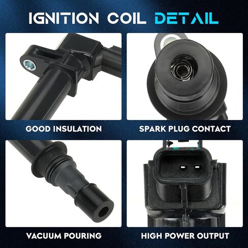 Set of 6 Ignition Coil Pack 3.7L 4.7L Compatible with Dodge Dakota Durango Ram 1500 Nitro, Jeep Commander Grand Cherokee Liberty, Chrysler Aspen, Mitsubishi Raider Replace 5C1114 C1231 UF-270 in Saudi Arabia