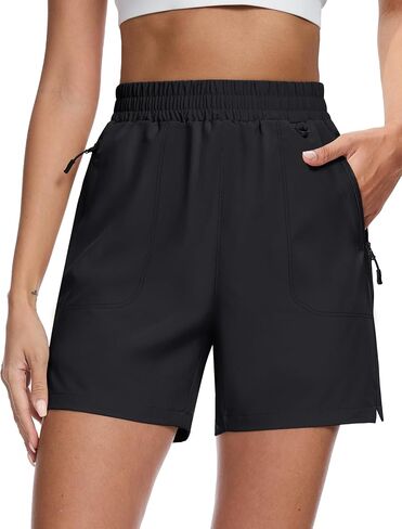 MAGCOMSEN Women's 5" Hiking Cargo Shorts UPF 50+ Quick Dry Lightweight Golf Athletic Casual Summer Shorts with Pockets in Saudi Arabia