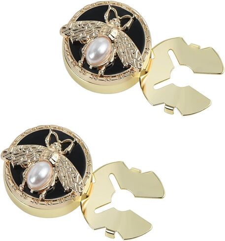 Cute Pearl Bee Button Covers Set Round Cufflinks Apparel Decorative Snap-On Jewelry Clips for Shirts Tuxedos & Dresses in Kuwait