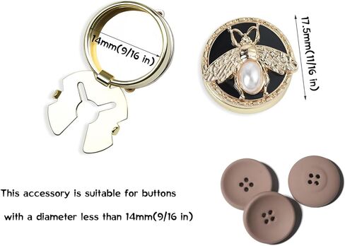Cute Pearl Bee Button Covers Set Round Cufflinks Apparel Decorative Snap-On Jewelry Clips for Shirts Tuxedos & Dresses in Kuwait