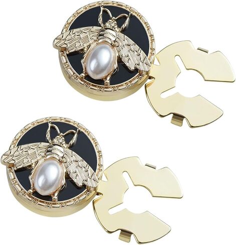 Cute Pearl Bee Button Covers Set Round Cufflinks Apparel Decorative Snap-On Jewelry Clips for Shirts Tuxedos & Dresses in Saudi Arabia