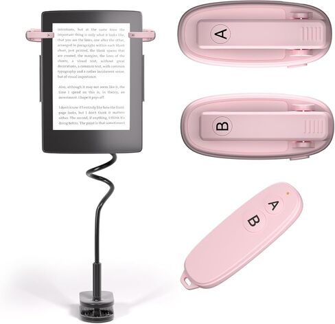 [مشبكين] جهاز التحكم عن بعد لجهاز Kindle Paperwhite ملحقات جهاز التحكم عن بعد لجهاز Kindle Clip Clicker القابلة لإعادة الشحن لجهاز Ipad Android اللوحي ومشغلات كاميرا الهاتف - اللون الوردي in Kuwait