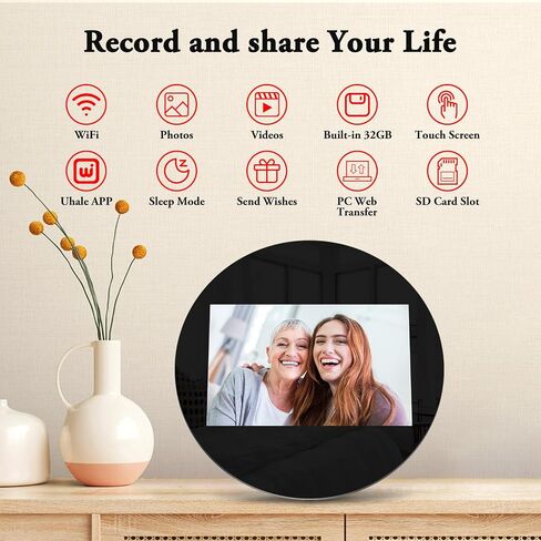Sammix Digital Picture Frame 21.5 Inch Large WiFi Digital Photo Frame, 1920 * 1080 Full HD Display, 32GB Memory, Remote Control, Wall-Mountable, Easy to Share Photo and Video via Uhale APP in Saudi Arabia