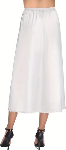 Half Slip for Women Lightweight Non Cling Underskirt with Lace Trim Anti Static Dress Liner for Midi/Maxi Skirts in Kuwait