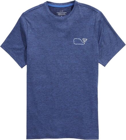 vineyard vines Men's On-The-go Whale Outline Short-Sleeve Harbor Performance Tee in Kuwait