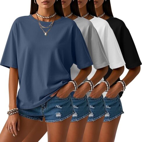 Neer 4 Pack Women's Halfe Sleeve Top Exhend Lenm in Kuwait