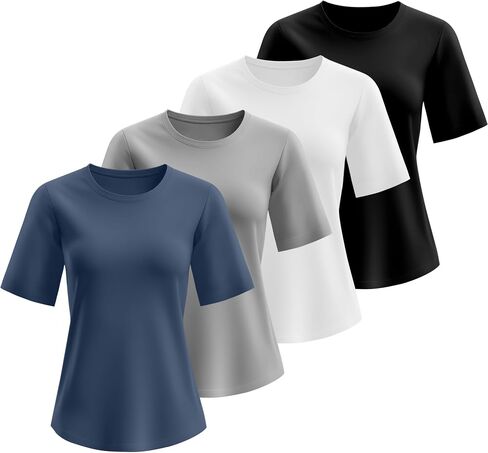 Neer 4 Pack Women's Halfe Sleeve Top Exhend Lenm in Kuwait