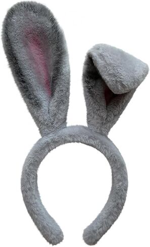 Bunny Ears Headband, Grey Rabbit Ears with Bendable Feature, Easter Bunny Costume in Saudi Arabia