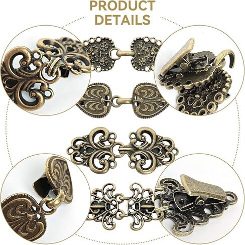 4PCS Vintage Dress Clips Cinch Shirt Clips Shawl Clips Shawl Clips for Woman and Girls in Kuwait