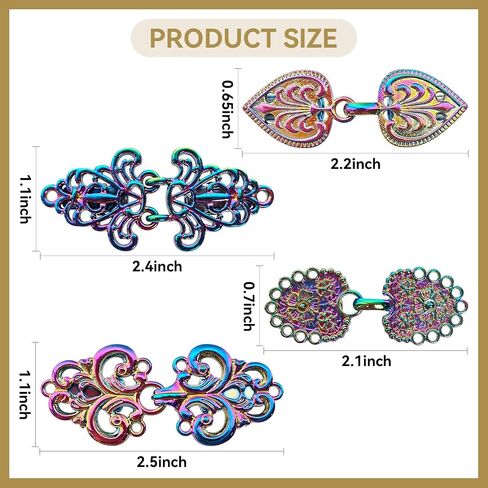 4PCS Vintage Dress Clips Cinch Shirt Clips Shawl Clips Shawl Clips for Woman and Girls in Kuwait