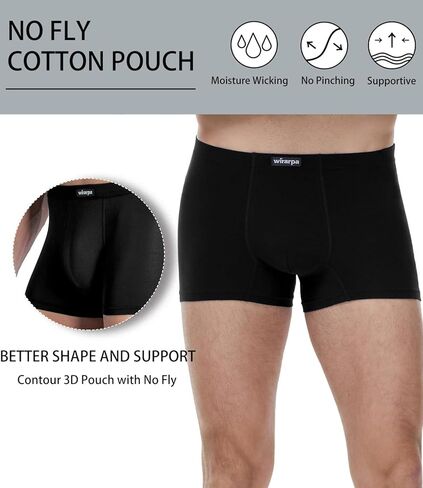 Wirarpa Men Cotton Cotton Trunks Intelder Leg Short Band Boxer Boxer Buids 4 Pack in Saudi Arabia