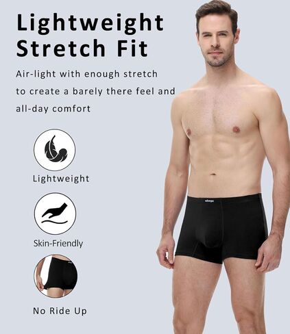 Wirarpa Men Cotton Cotton Trunks Intelder Leg Short Band Boxer Boxer Buids 4 Pack in Saudi Arabia