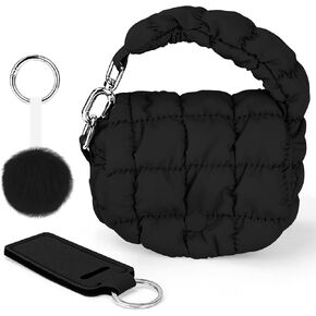 bvya Two Sizes Quilted Wristlet Bag for Women, Puffer Handbags,Evening Bags,Charm Lipstick Bag in Kuwait