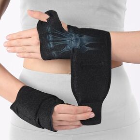 Wrist Ice Pack Wrap - 2 عبوة قابلة لإعادة الاستخدام بارد بارد بارد حزمة معصم معصم لتخفيف النفق الرسغي ، ولف جليد المعصم القابل للتعديل للتورم ، وآلام الرسغ ، والتهاب الأوتار وتخفيف التهاب المفاصل