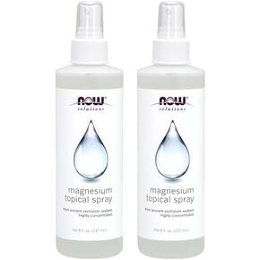NOW Foods Solutions, Magnesium Topical Spray, from the Ancient Zechstein Seabed, Highly Concentrated, 8 Fl Oz (Pack of 1)