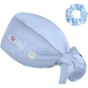 قبعات فرك Cap Cap للنساء ، قبعة ممرضة ذيل حصان ، قبعات فرك مع أزرار عصابات العرق قابلة للتعديل قبعات ممرضة قابلة للتعديل in Kuwait