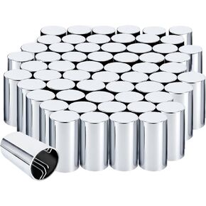 33 ملم × 4-1/4 بوصات من الصواميل المرتفعة كروم كروم تغطيها ، أغطية من البلاستيك ABS ABS CAPS مدببة بالضغط على المقطورات شبه الشاحنات (حزمة 20)