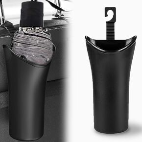 Car Umbrella Holder, Trash Can for Car, Multi-Purpose Car Storage Holder with Car Seat Headrest Hooks, ABS Waterproof Umbrella Stand Rack Car Interior Accessories Universal for Car SUV Truck