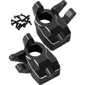 RC Inner Portal Covers Steering Knuckles for Axial Capra UTB/SCX10 III,Alloy Aluminum Steering Knuckles Hops Up,2PCS,Black